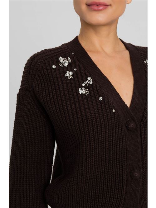 cardigan con strass TWINSET | 242AP301011723