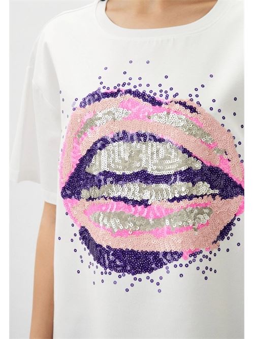 t-shirt lips TWINSET | 241AQ219011731