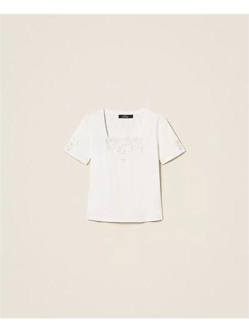 t-shirt pizzo TWINSET | 261AP231000526